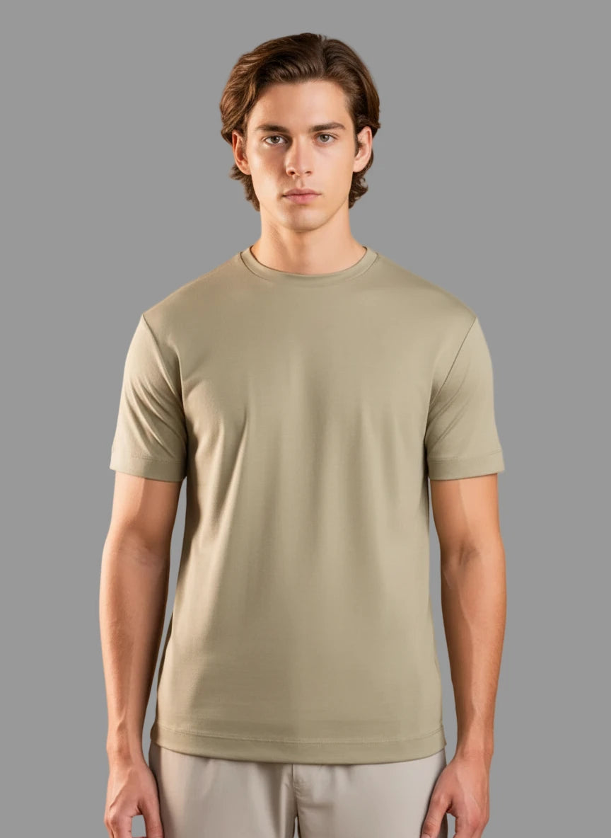 Elastisch T-Shirt -Olive