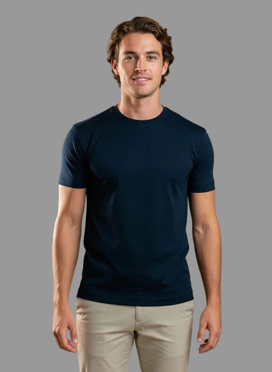 Elastisch T-Shirt -Navy
