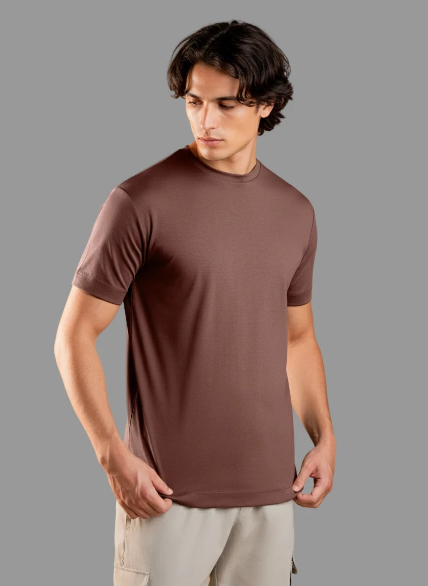 Elastisch T-Shirt -Maroon